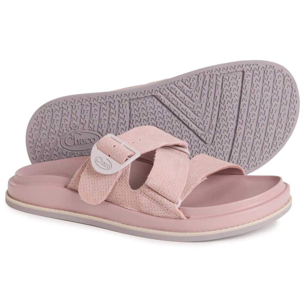 Chaco Townes Suede Slide Sandal, Women's 9, Rose Quartz‎ Pink, Retail $110